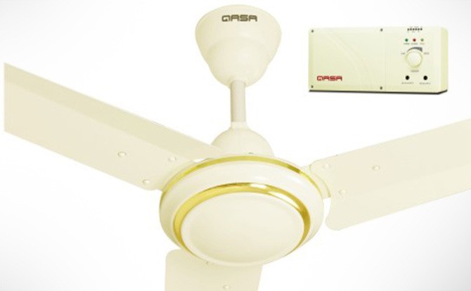 Qasa Rechargeable Ceiling Fan Cream 163895 Kilimall