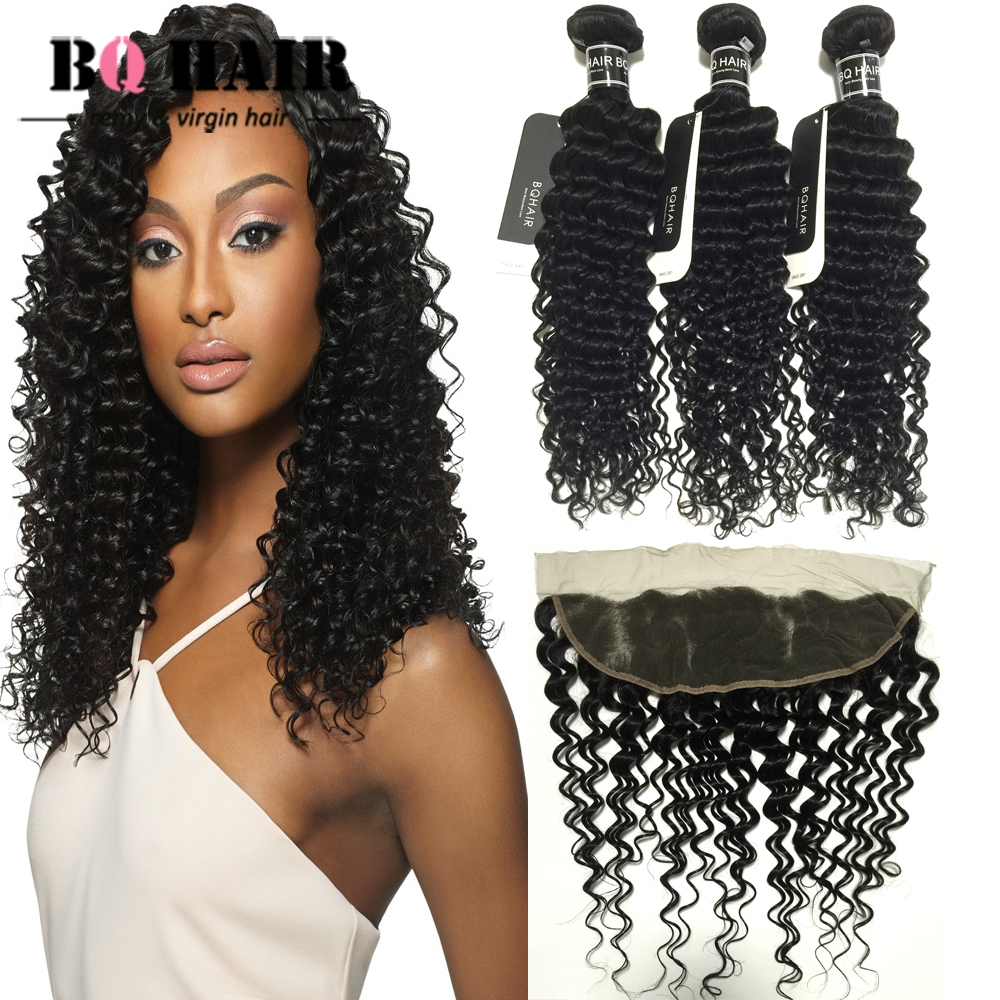 Bq Hair Bq Hair Brazilian Deep Wave Human Hair Weaves 300g 3pcs