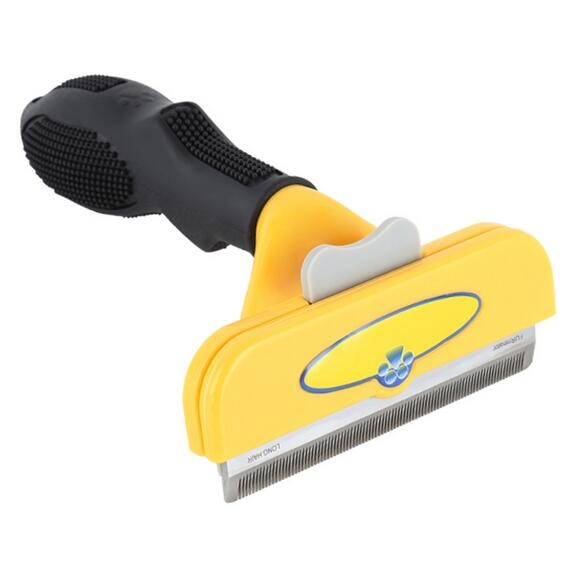 Furminator Long Hair Deshedding Tool Large For Dogs Yellow Normal