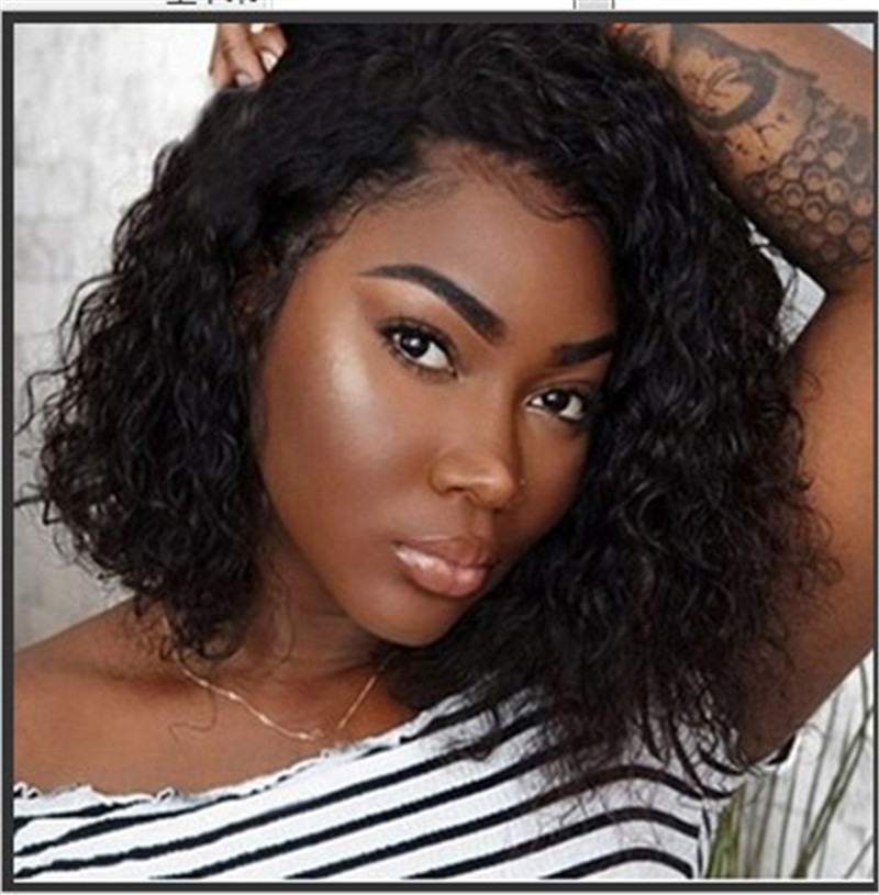 Fashion Wig Black Short Curly Hair Heat Resistant Chemical Fiber