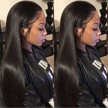 Soul Lady Front Lace Woman Long Straight Hair Wig Remy Black