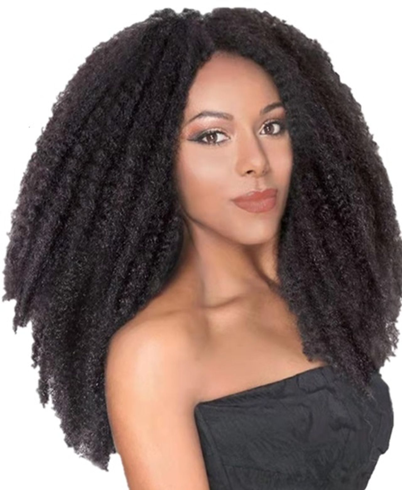 Cfh African Dirty Braided Wig Afro Kinky Curly Caterpillar Braid