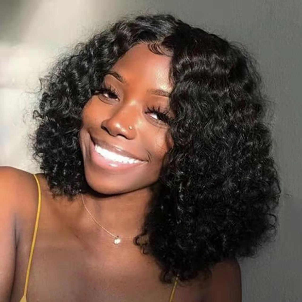 Cfh Black Human Hair Bob Wigs Lace Front Wigs 4x4 100 Human Hair