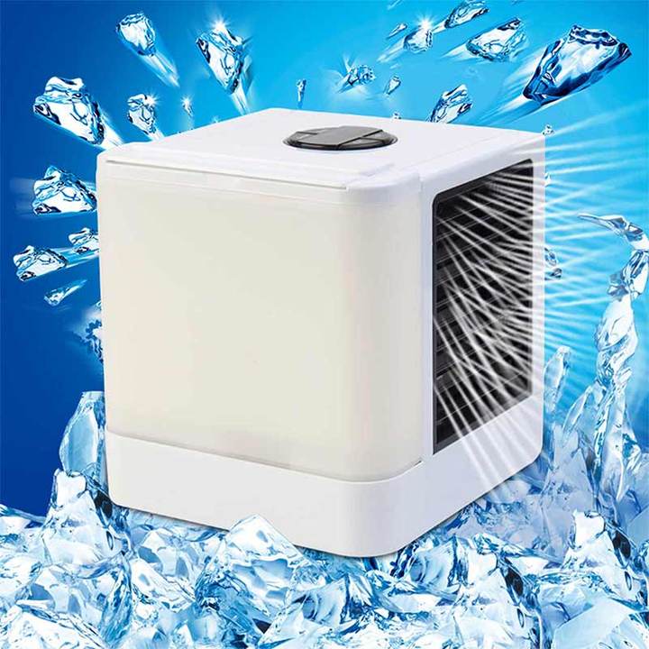 Mcdfl Usb Portable Mini Air Conditioner Fan Home Office Desk Personal Space Humidifier Cooling Fans Led Indicator Light