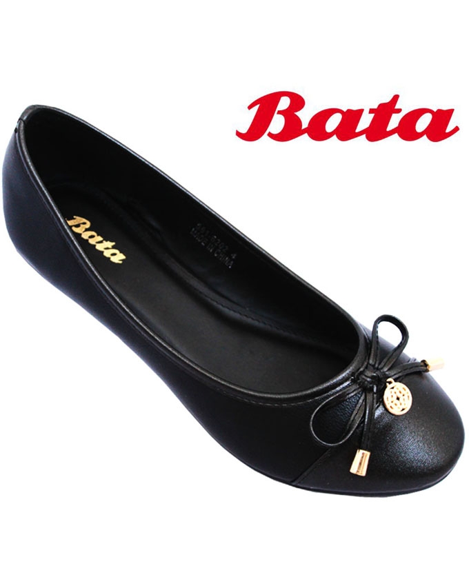 bata black ballerina shoes
