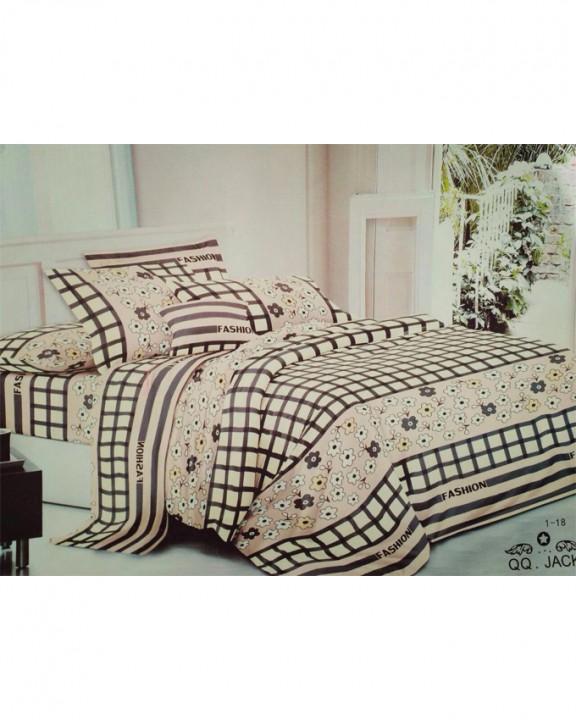 Classical Cotton Patterned Duvet With 2 Pillow Cases 1 Bed Sheet