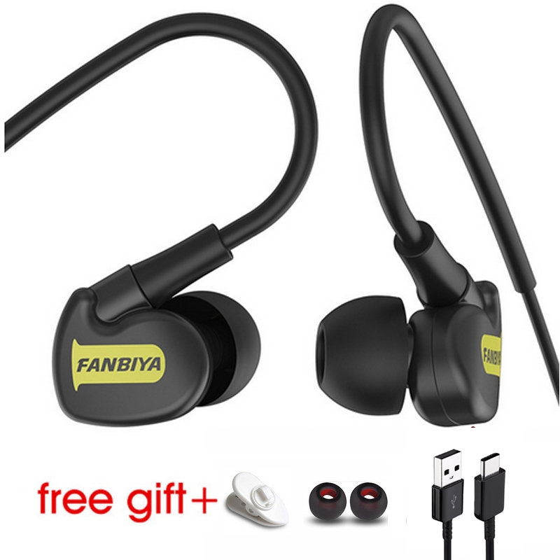 IPX6 Waterproof & Sweetproof Earphone-with Mic Volume Control Handsfree Headset For Smartphone