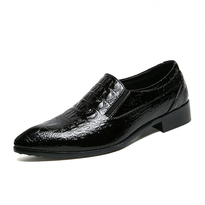 Men High Quality Comfortable Crocodile Pattern Leather Slip On