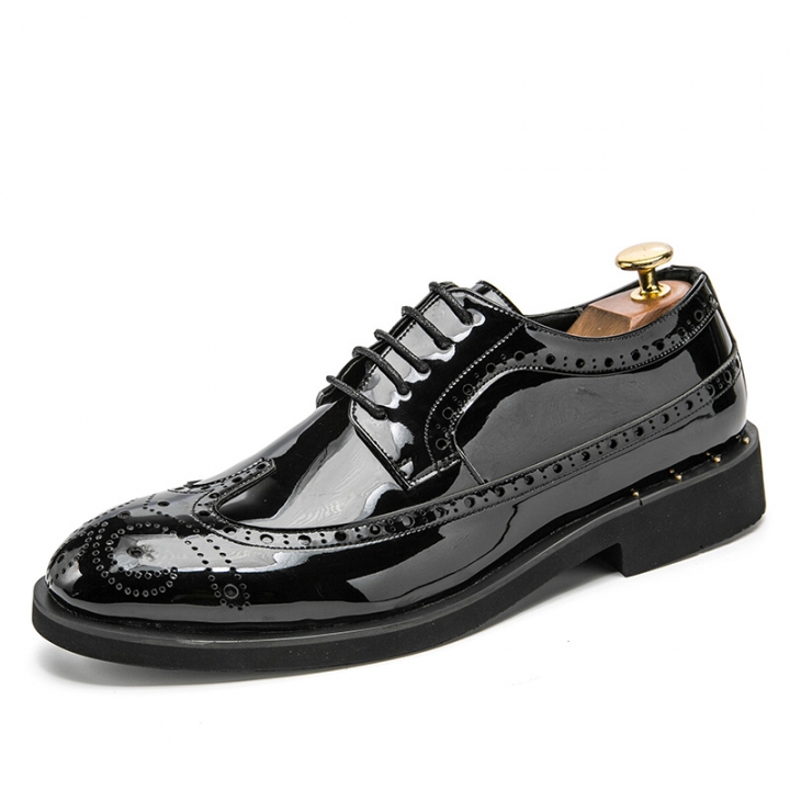black formal shiny shoes