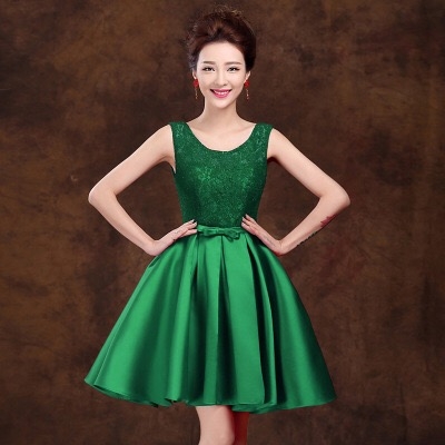 Short Green Cocktail Dress