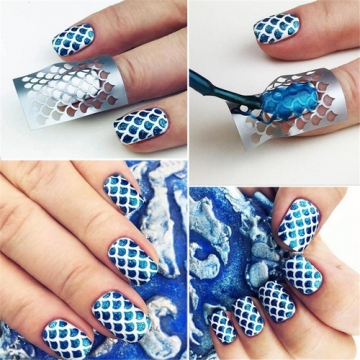 Nail Art Tips Manicure Stencil Hollow Stickers Stamping Nail Art Tips Manicure Stencil Hollow Stickers Stamping One Color