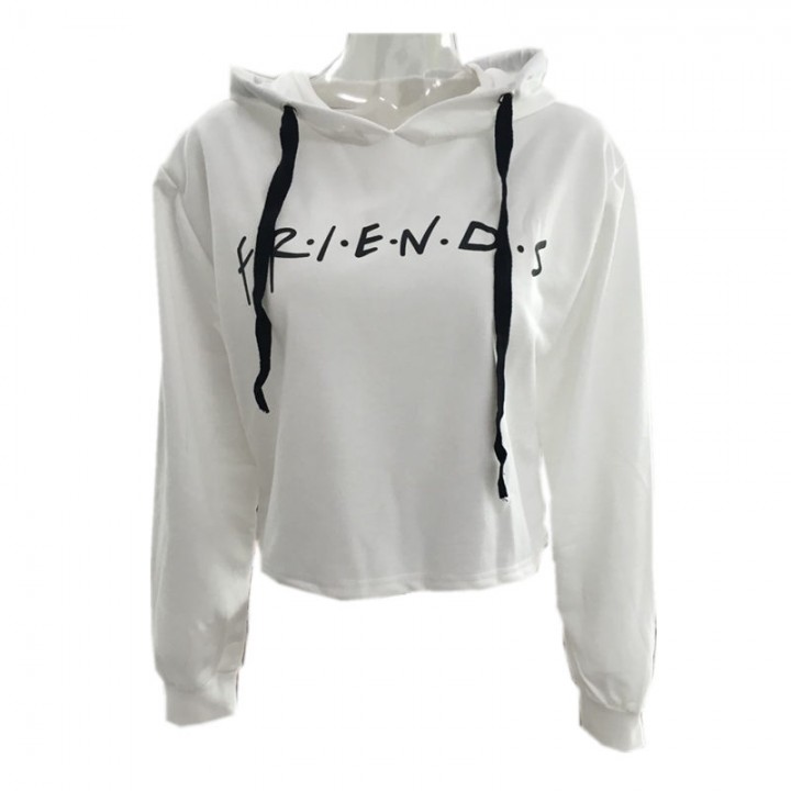 cropped friends hoodie